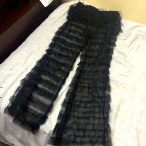 Frilly black pants